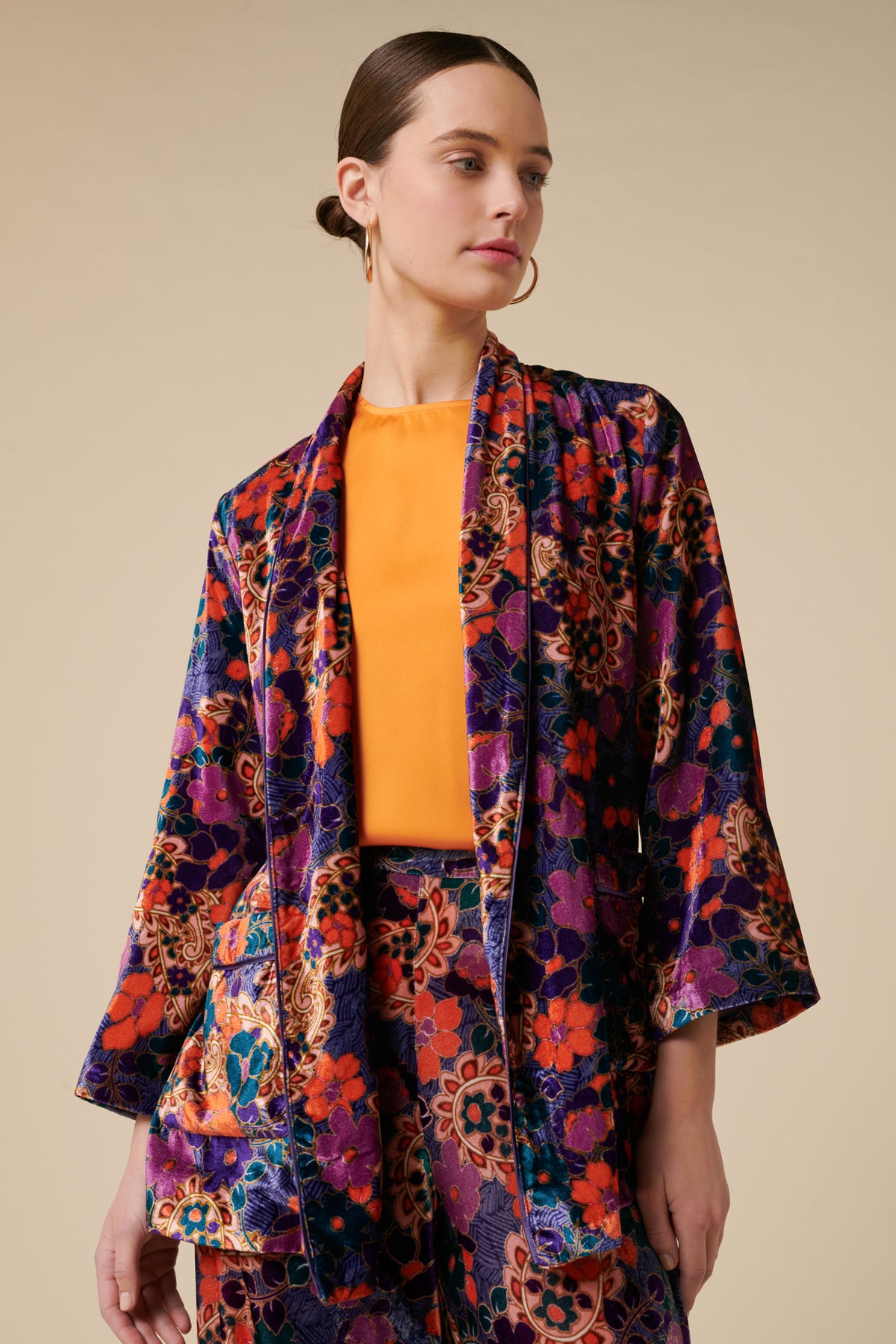 Weill Paris | Veste en imprimée kimono velours