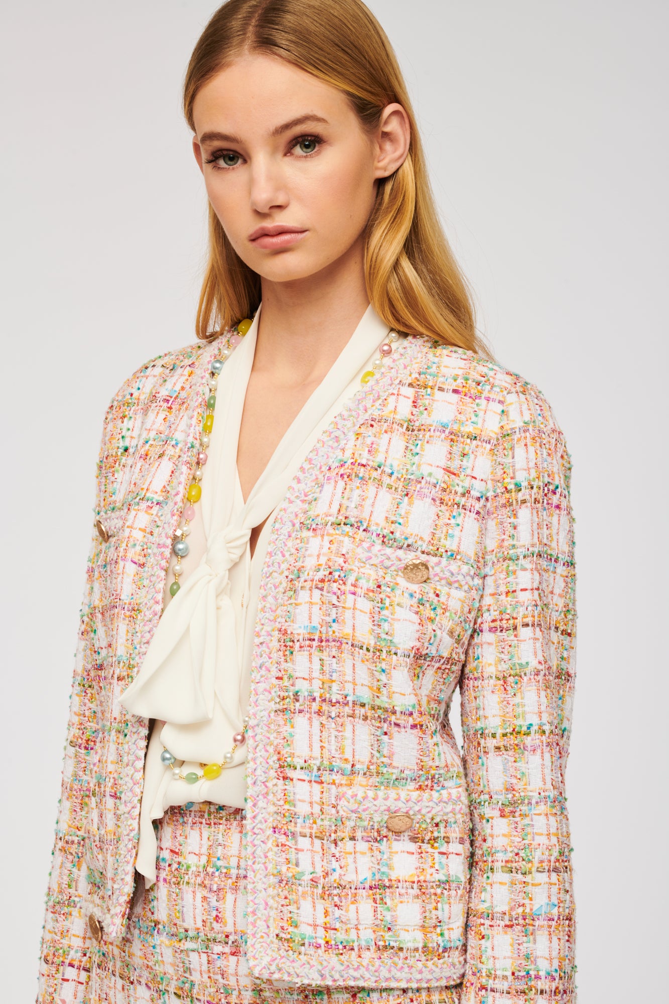 Pastel shop tweed jacket