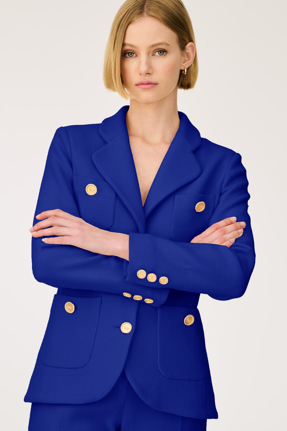 Blazer en crêpe de laine