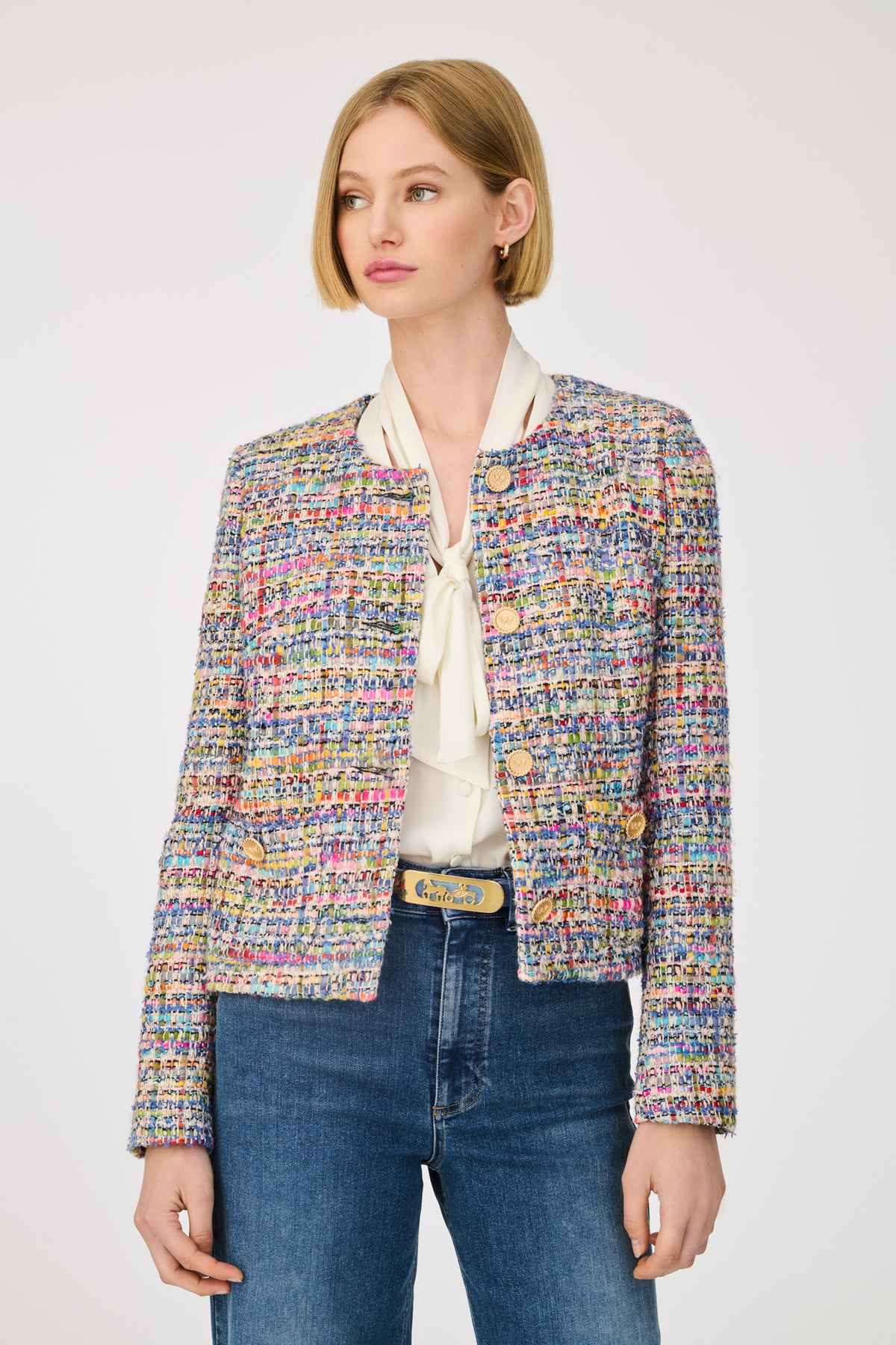 Veste en tweed multico