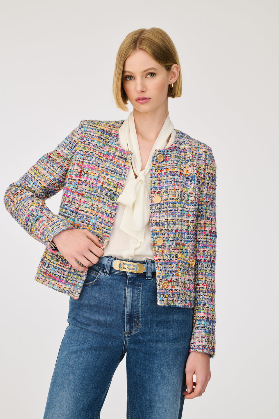 Veste en tweed multico