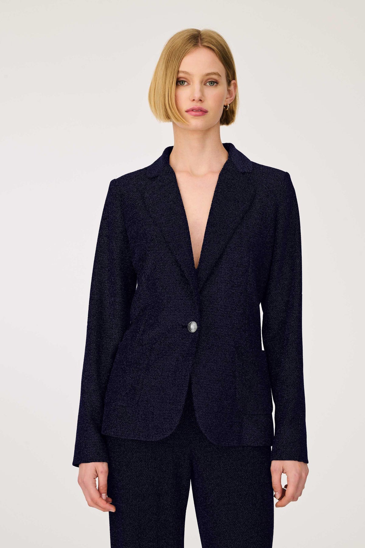 Blazer en jersey lurex