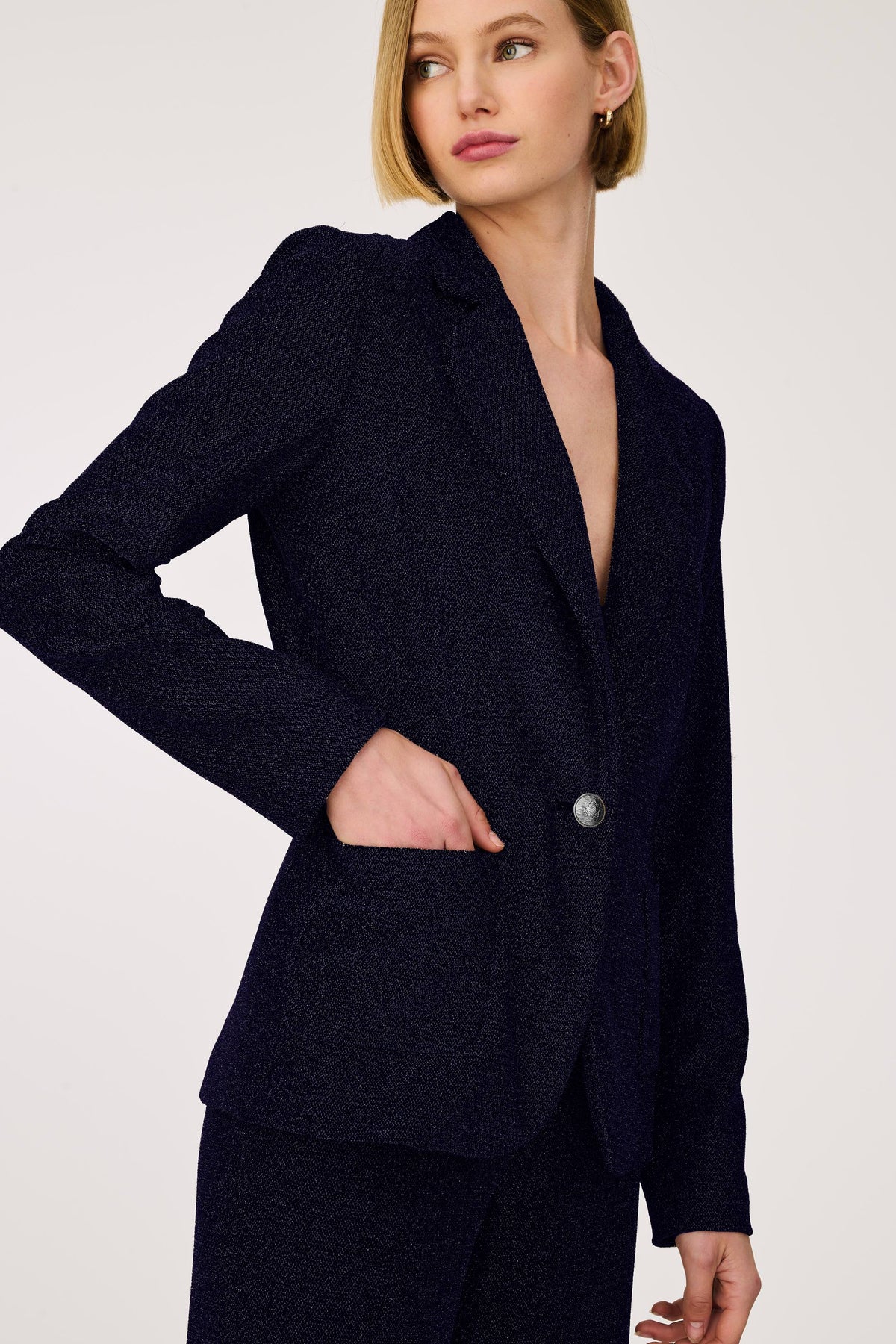 Blazer en jersey lurex