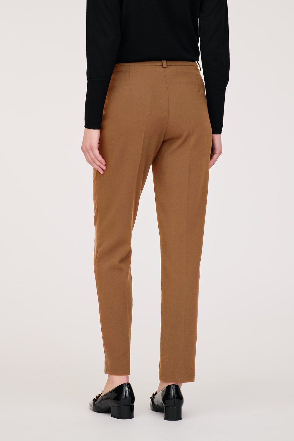 Pantalon cigarette en microfibre