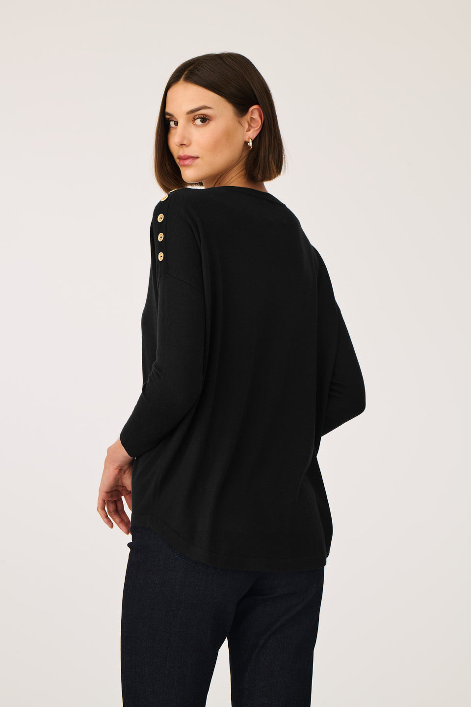 Pull en cachemire et soie col rond