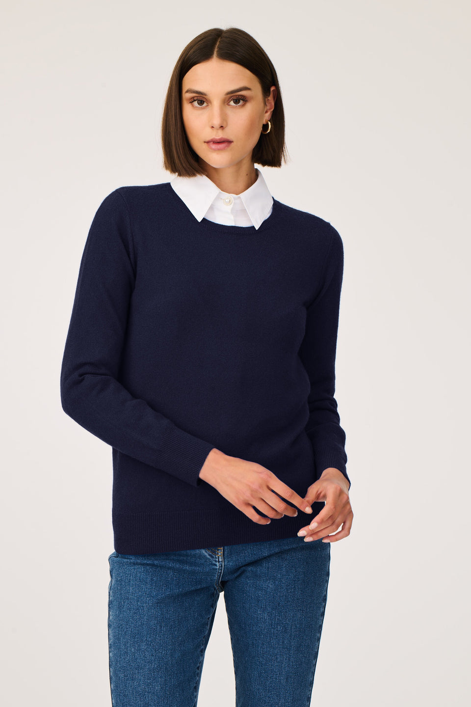 Pull col rond en cachemire