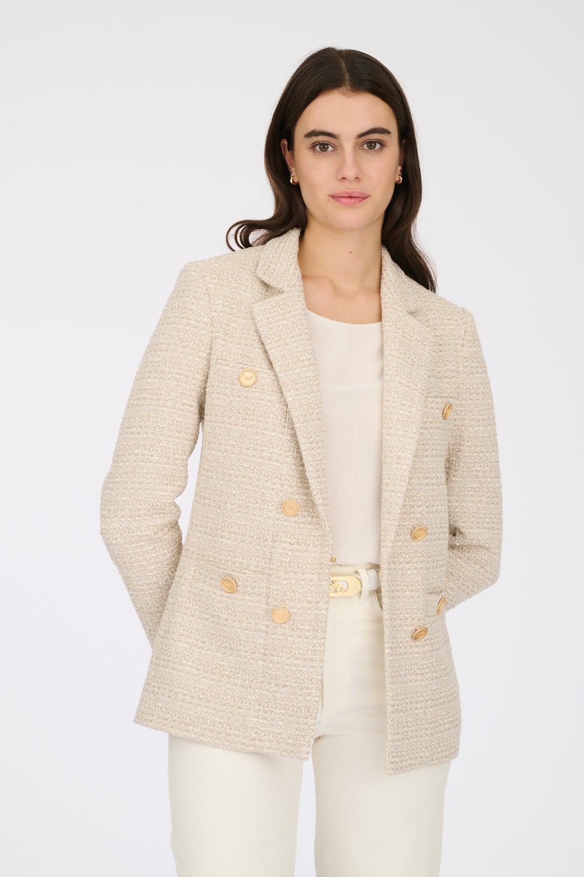 Veste blazer en tweed