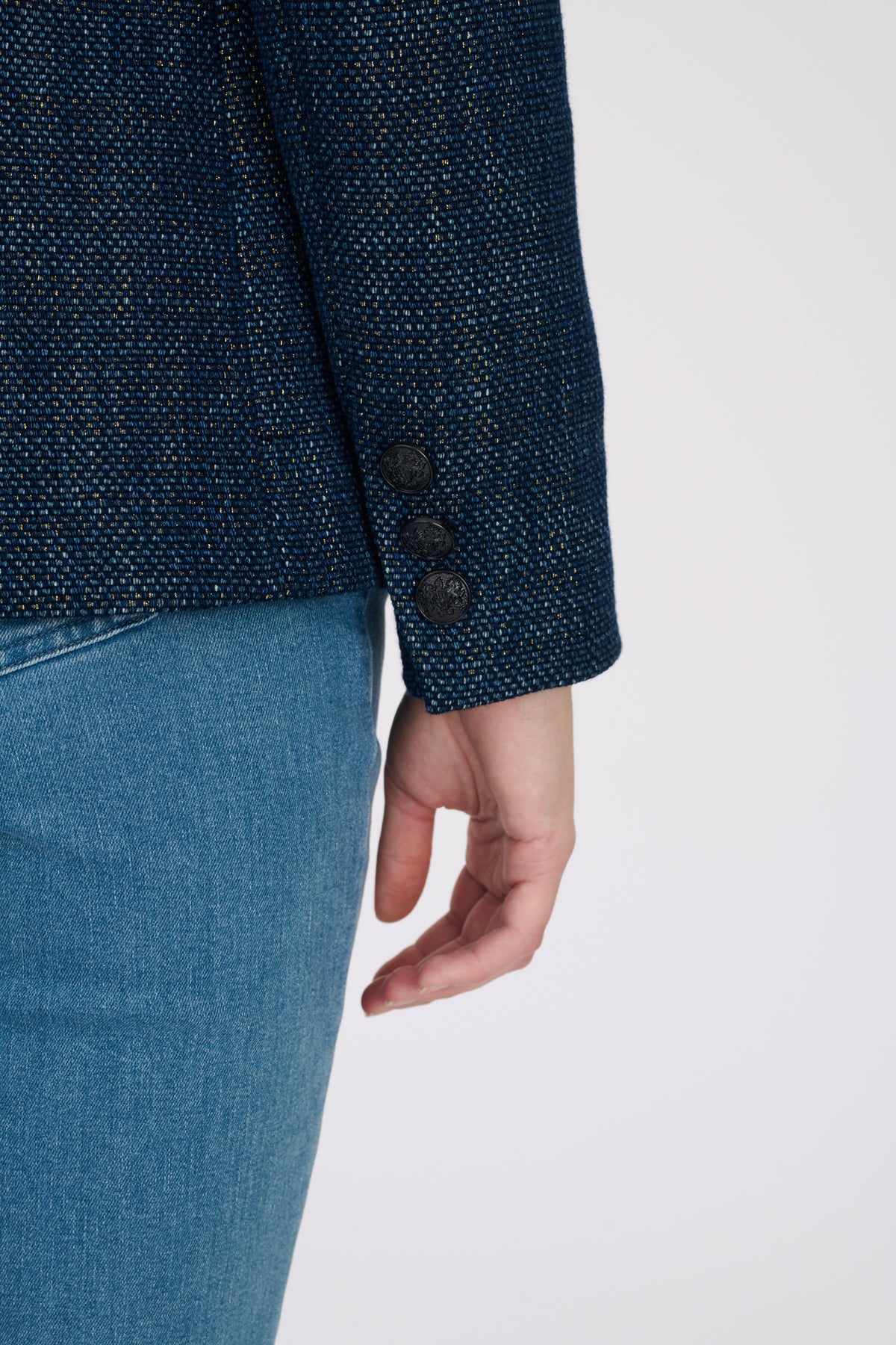 Veste blazer en tweed jean