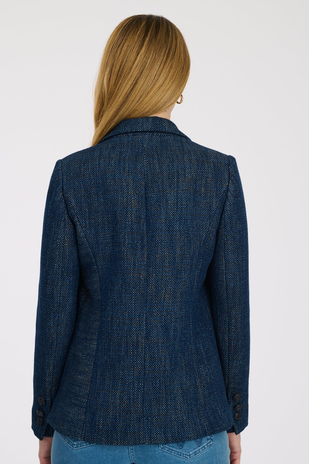 Veste blazer en tweed jean