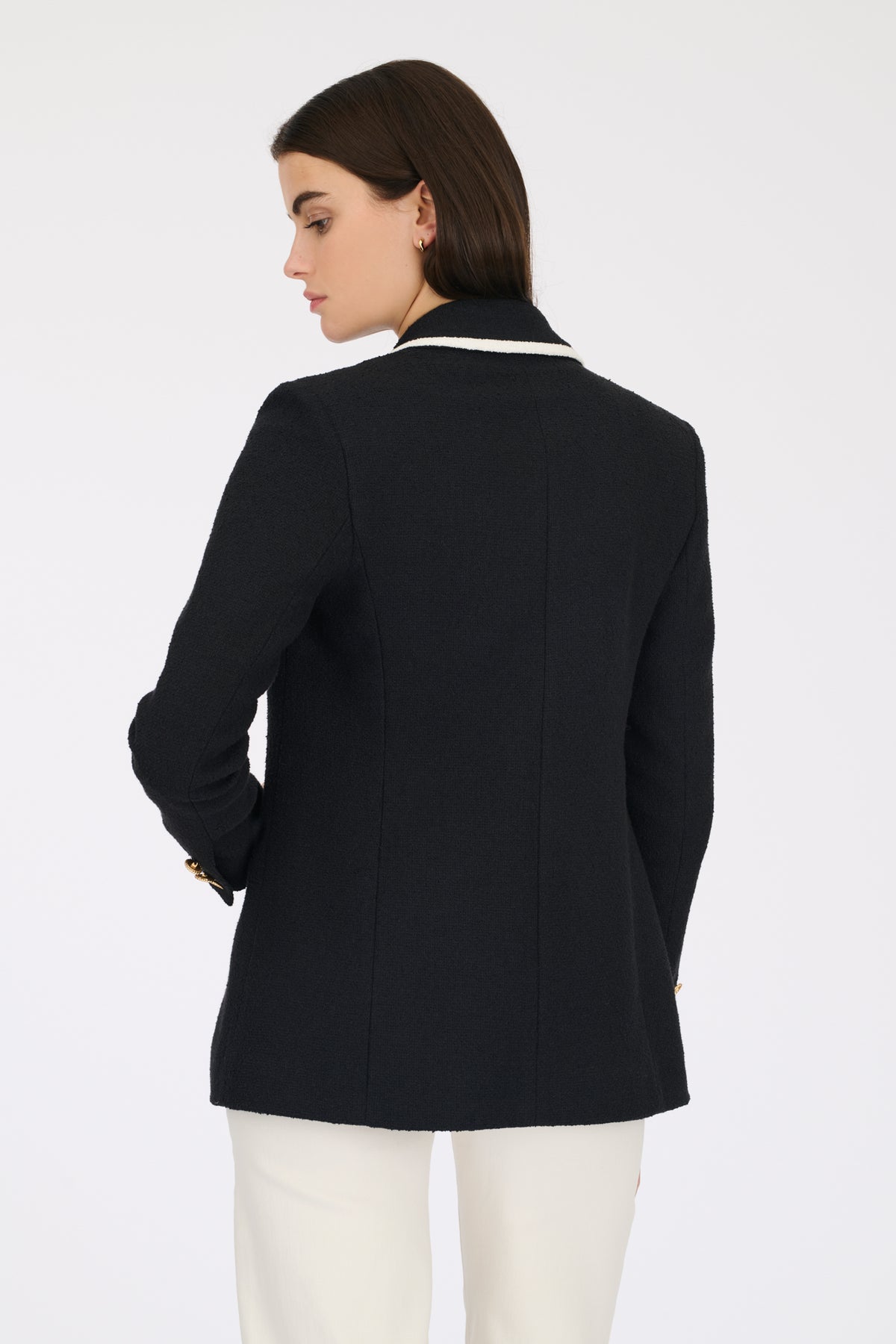 Veste blazer en tissu bouclé