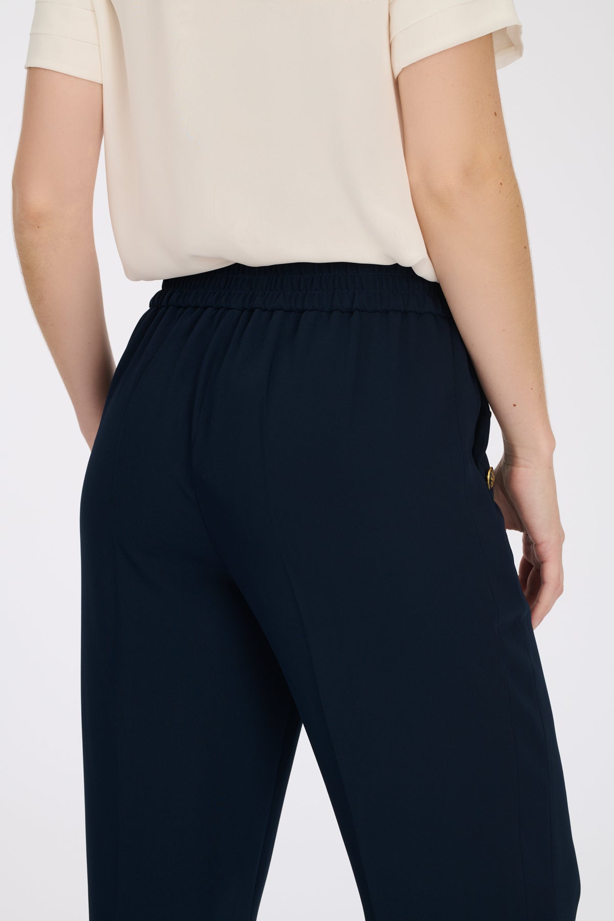 Pantalon fluide élastiqué