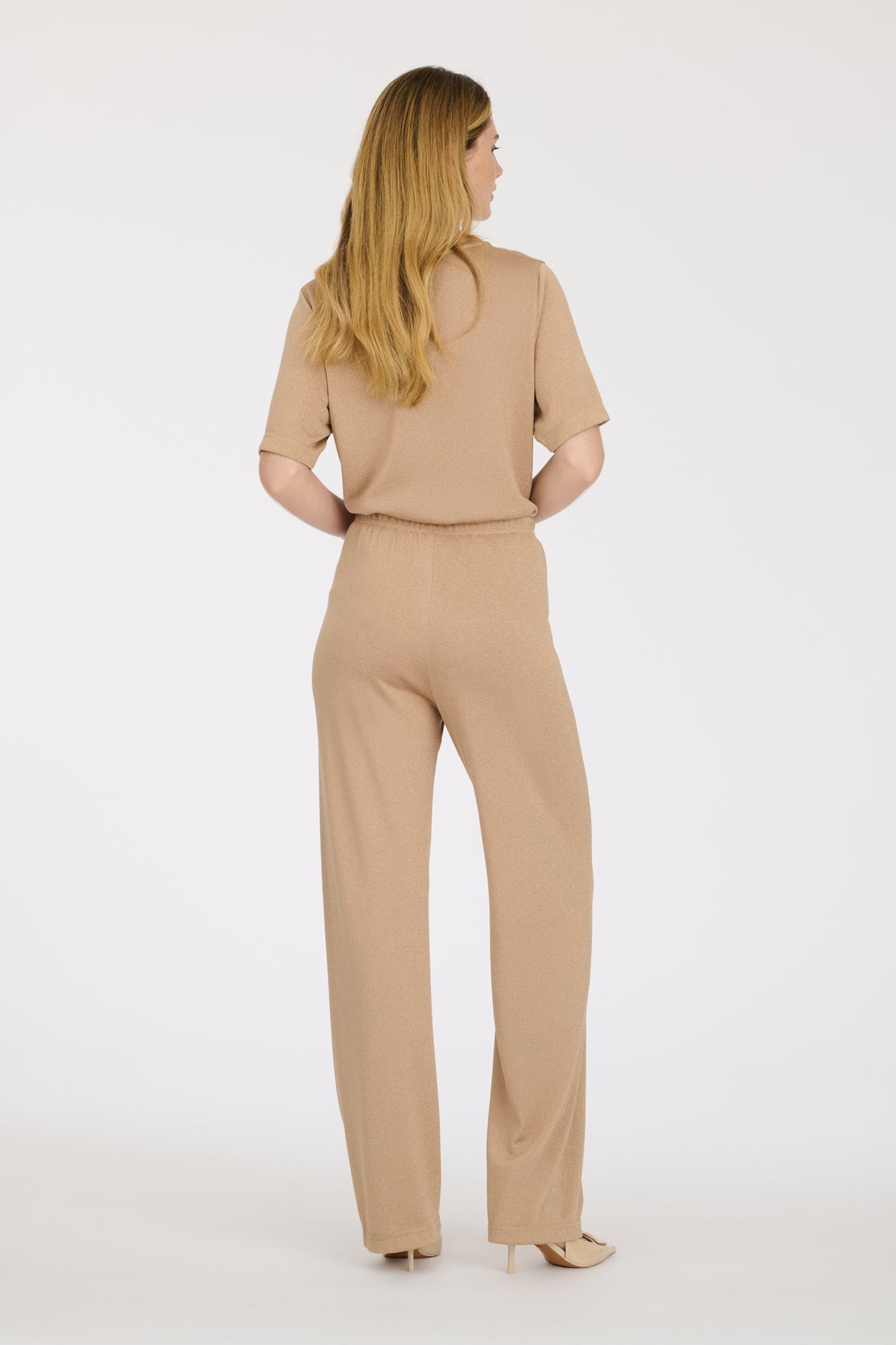 Pantalon large en lurex