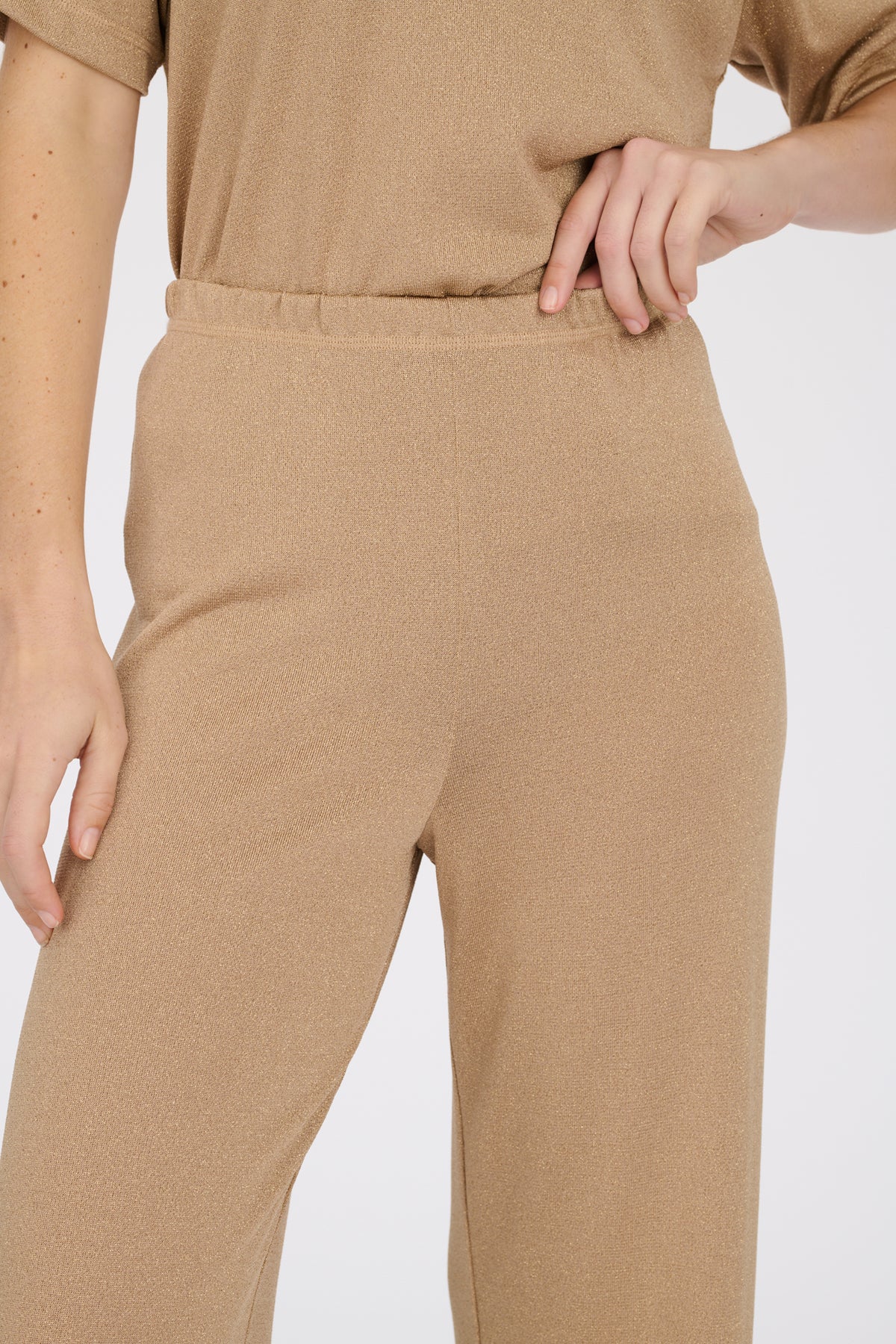 Pantalon large en lurex