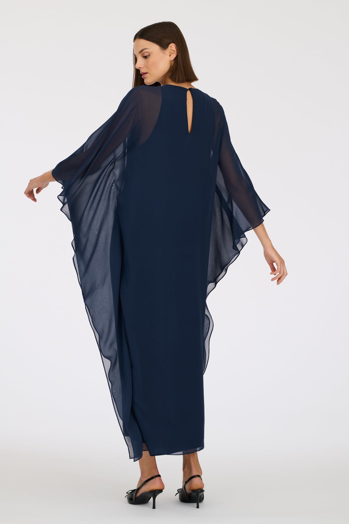 Robe longue cocktail à bijoux noeud