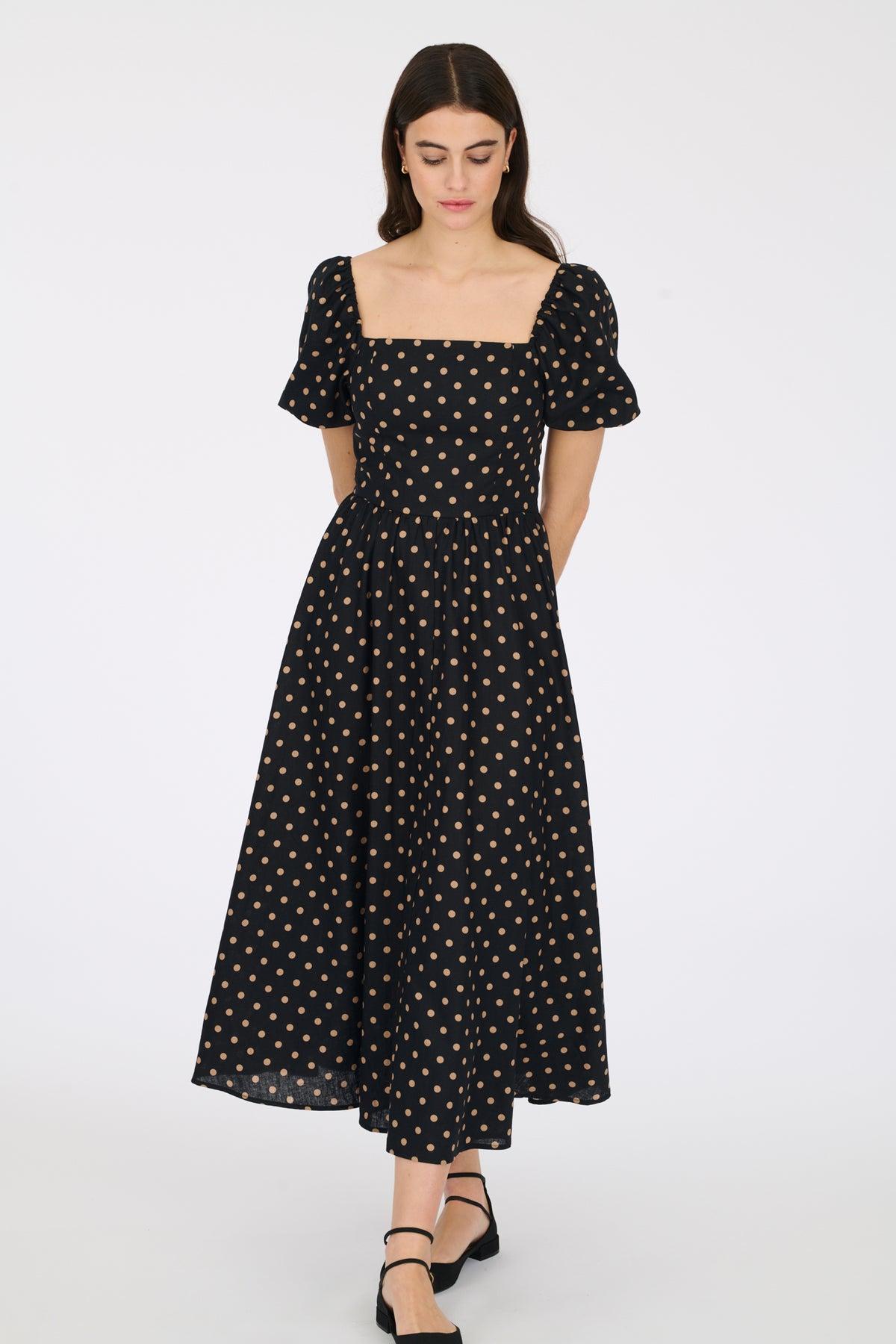 Robe imprimée à pois