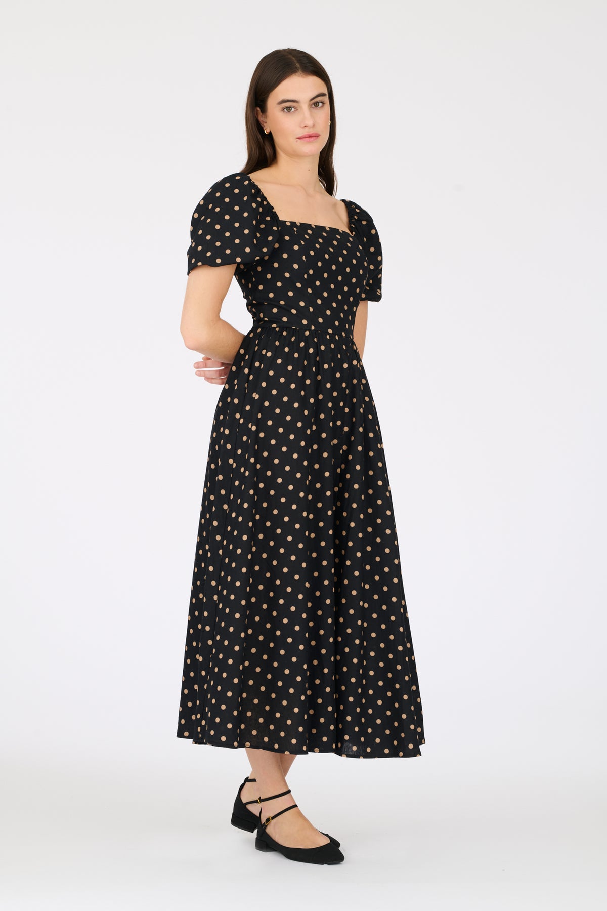 Robe imprimée à pois