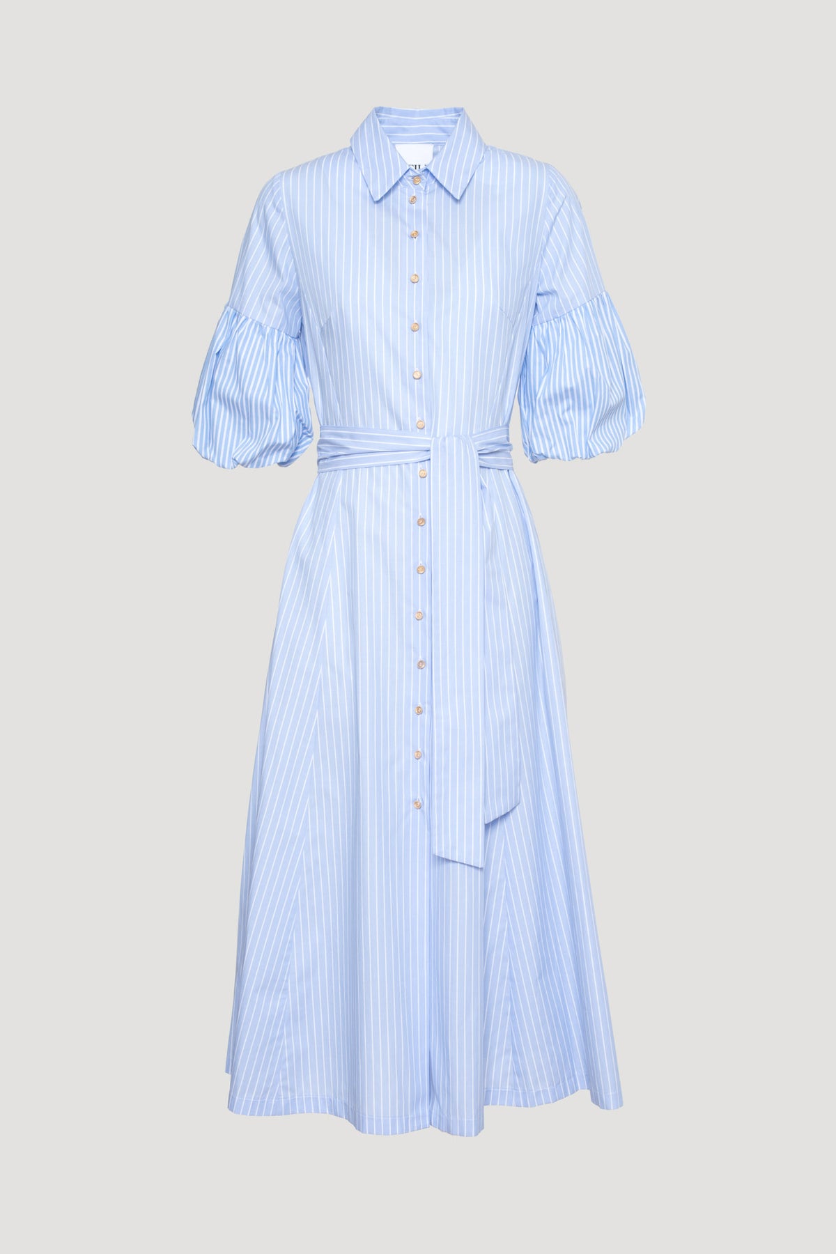 Robe chemise longue à rayures