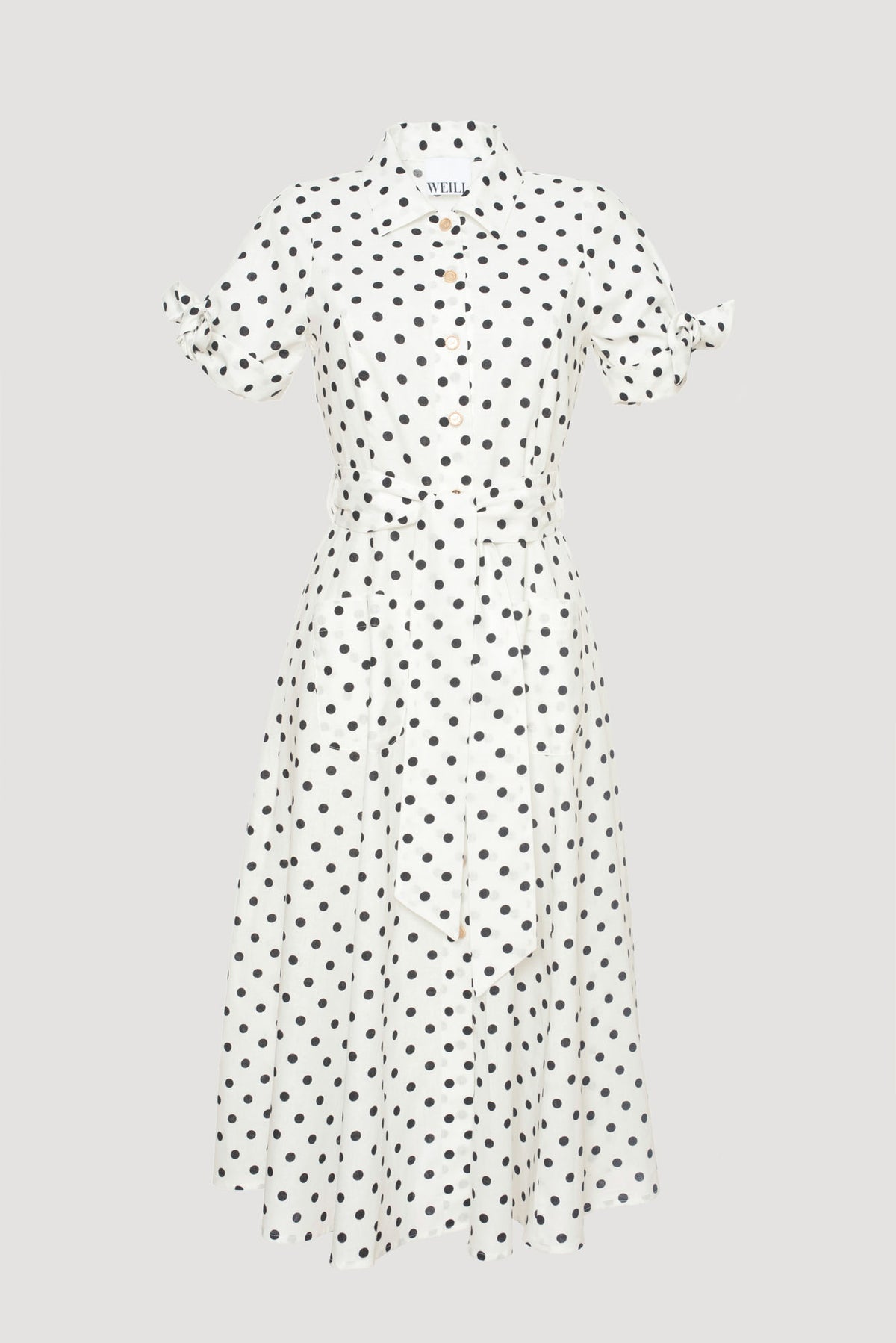 Robe chemise à pois