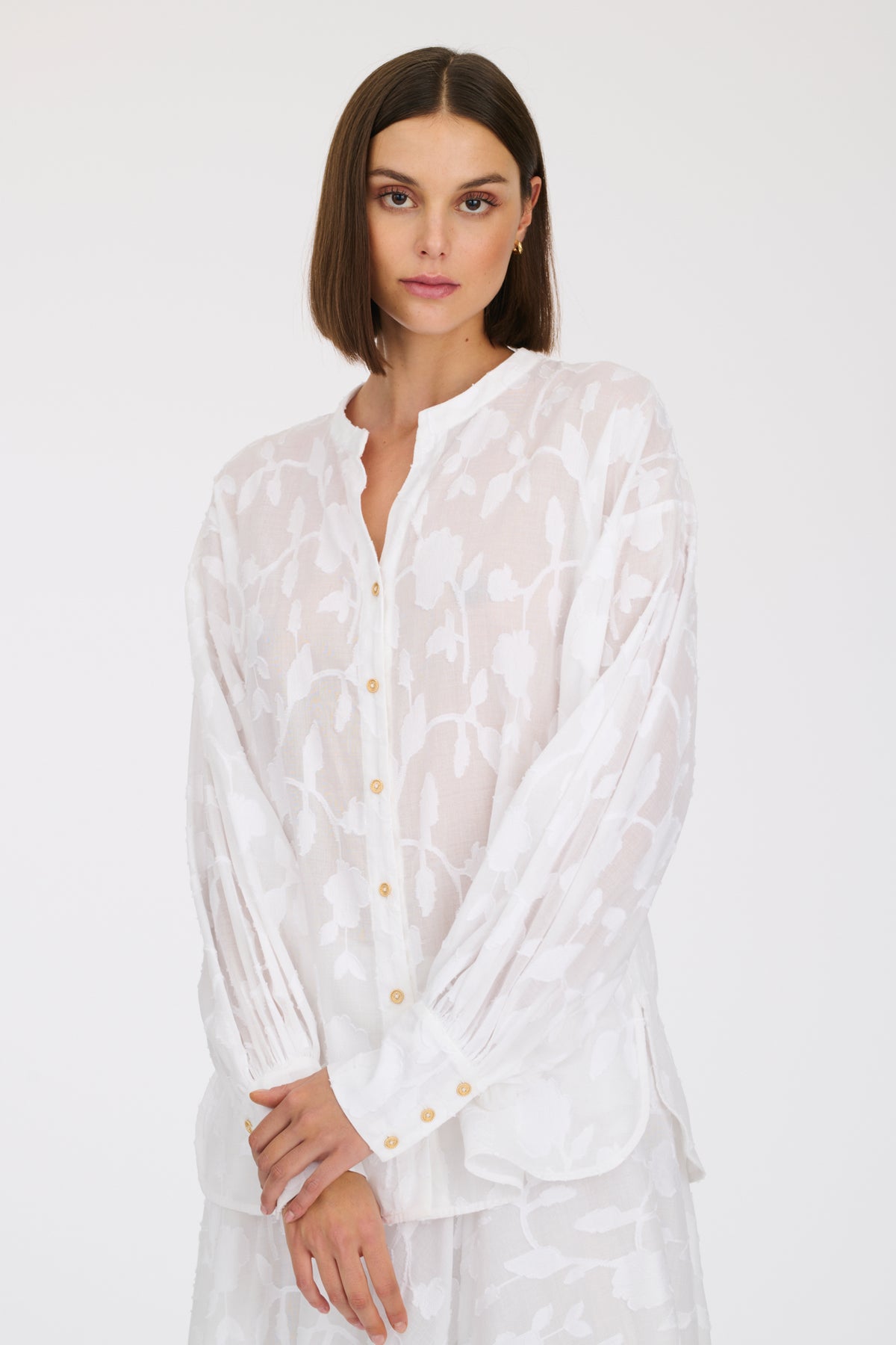 Blouse en jacquard de coton