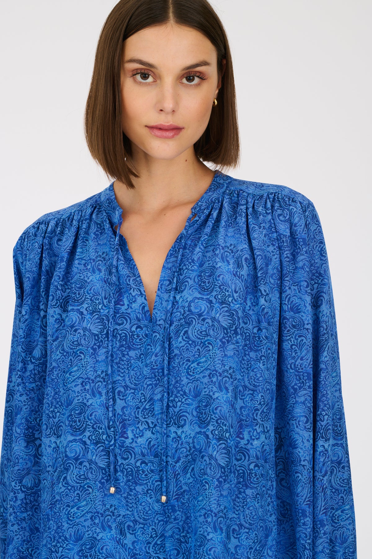 Blouse imprimée en soie