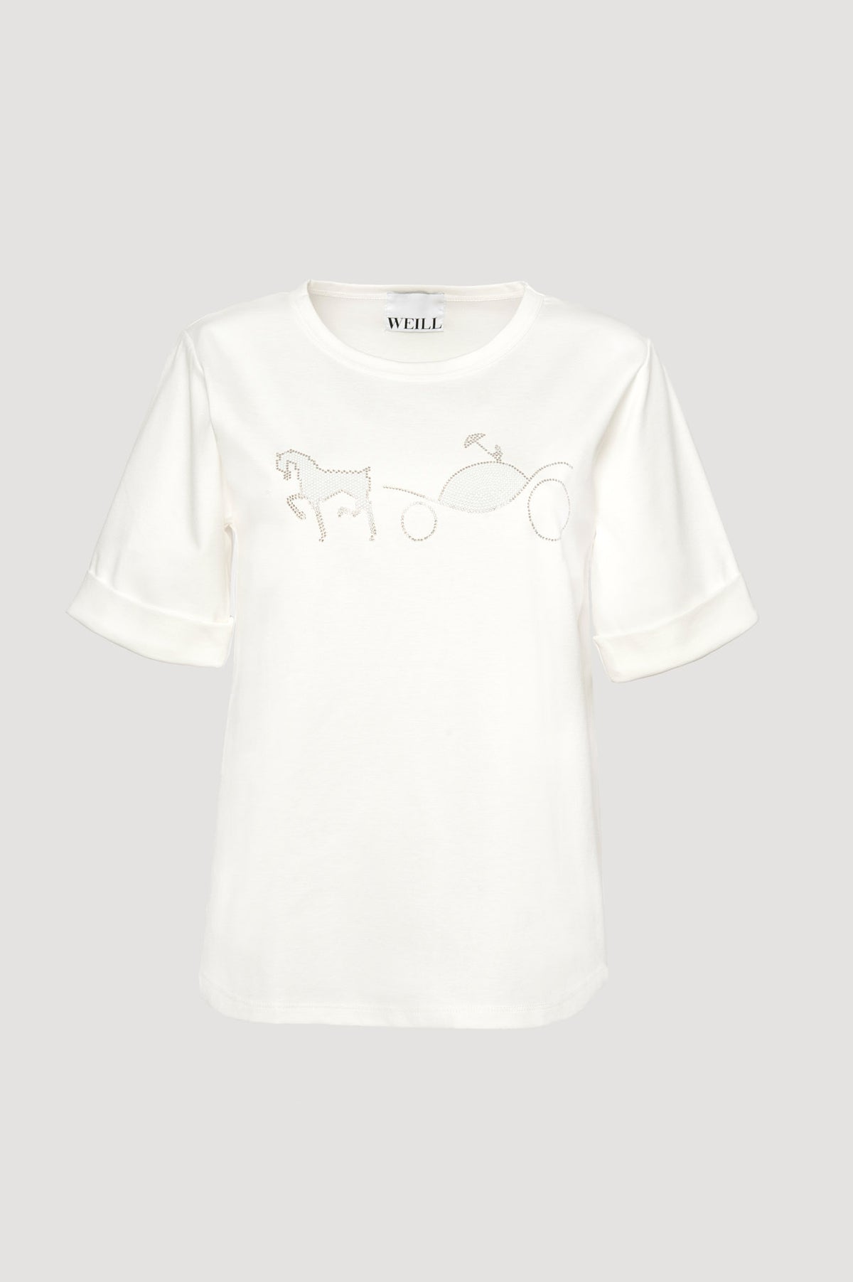 T-shirt logo strass et stud