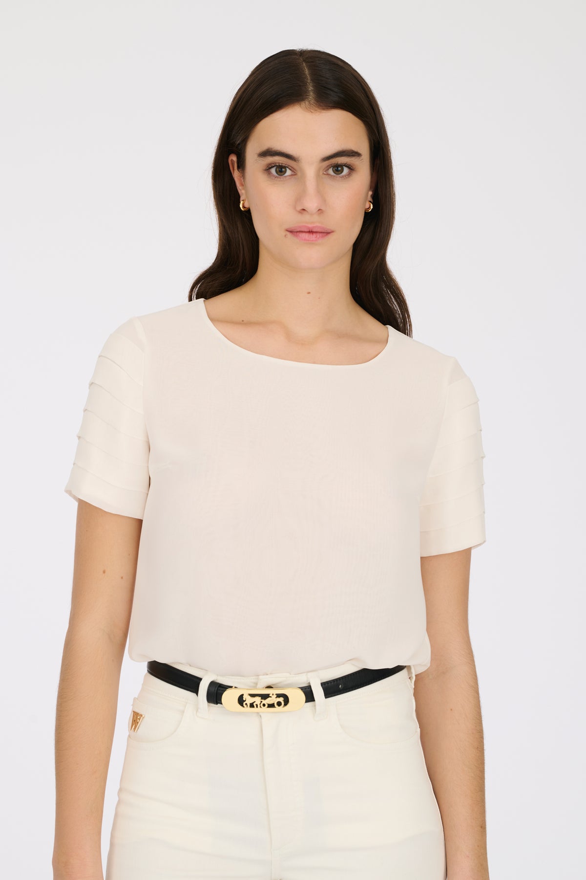 Ceinture en cuir et boucle calèche