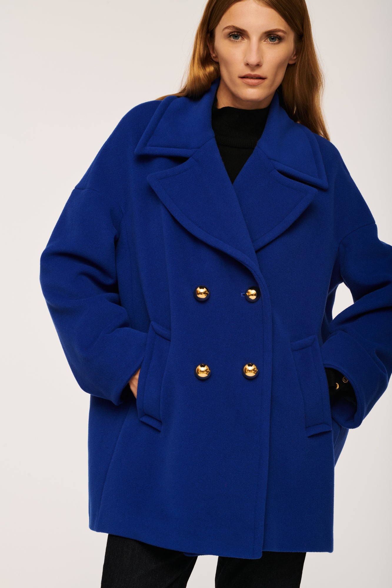 Bright hot sale blue peacoat