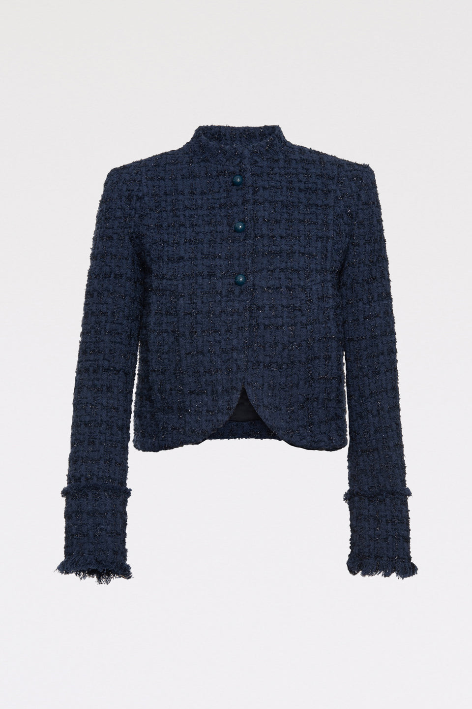 Veste col officier en tweed